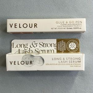 🧳 VELOUR LASHES | LONG & STRONG LASH SERUM AND GLUE & GO PEN LASH ADHESIVE